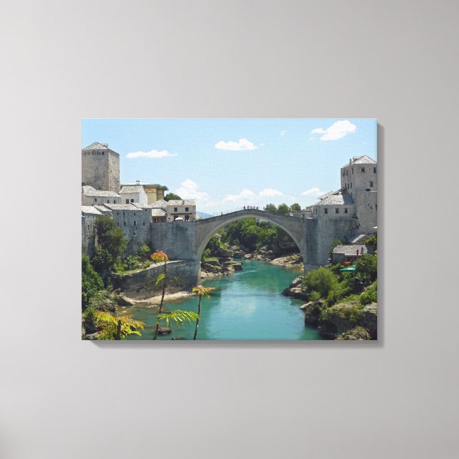 Mostar Old Bridge View Leinwand (Vorderseite)