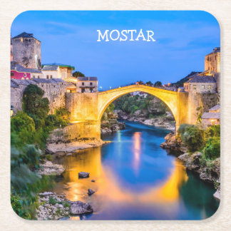 Mostar Rechteckiger Pappuntersetzer