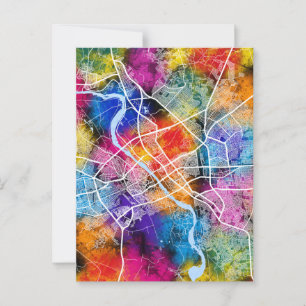 Mosul Iraq City Map Postkarte