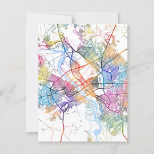 Mosul Iraq City Map Postkarte