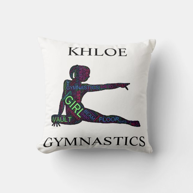 Mot Art Gymnastique Jeter Oreiller (Recto)