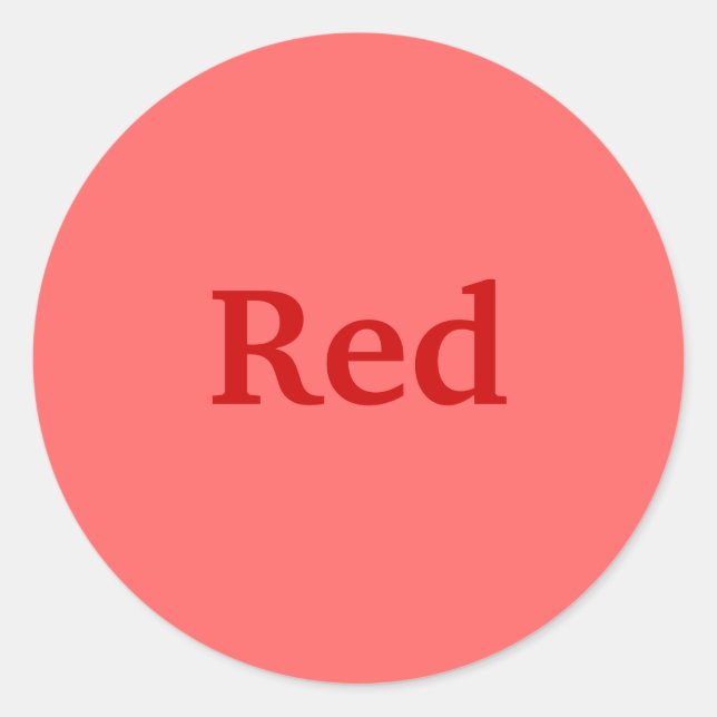 Mot couleur rouge sur Stickers rouge clair (Devant)