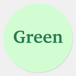 Mot couleur verte sur Stickers vert clair