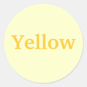 Mot de couleur jaune sur Stickers Jaune clair