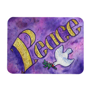 Mot de Paix Inspiré Art Magnets personnalisés