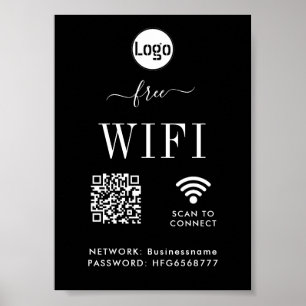 Mot de passe réseau WIFI QR Code Poster