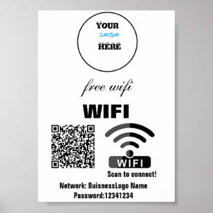 Mot de passe réseau WIFI QR Code Poster