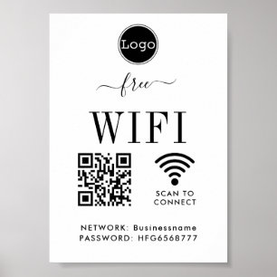 Mot de passe réseau WIFI QR Code Poster