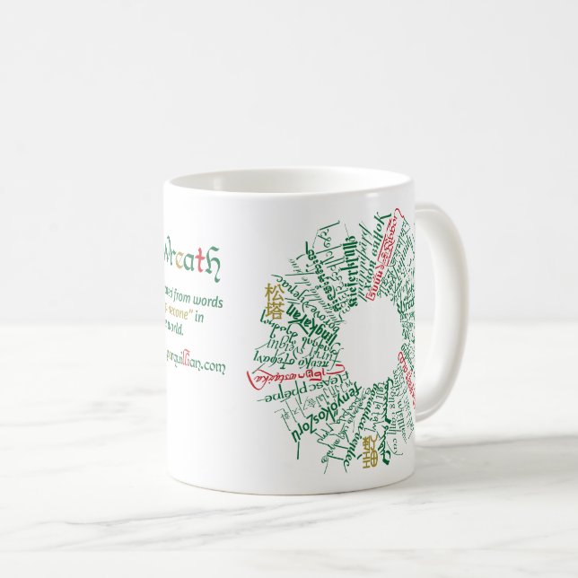 Mot du monde Wreath Mug (Devant droit)
