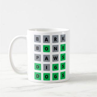 Mot Puzzle Mug pour Amoureux de les chiens