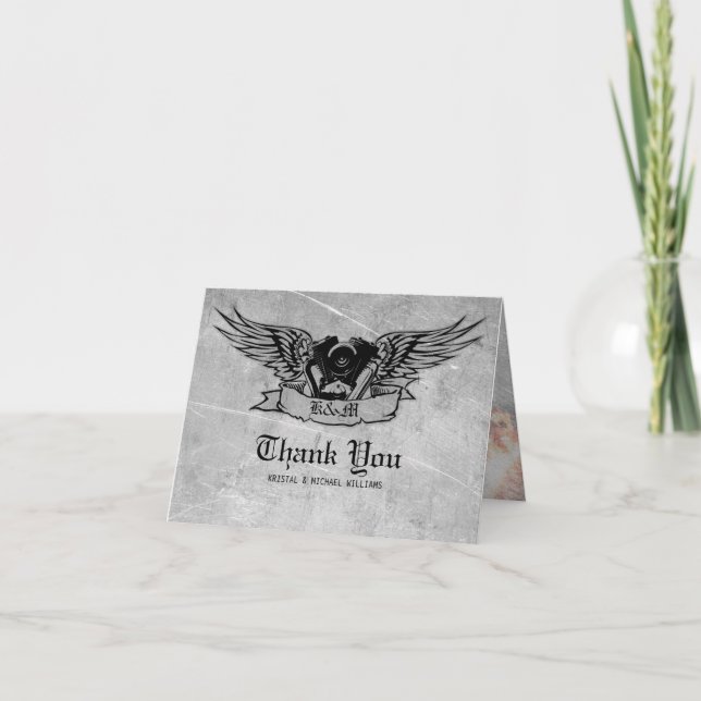 Motard flamboyant merci (Devant)