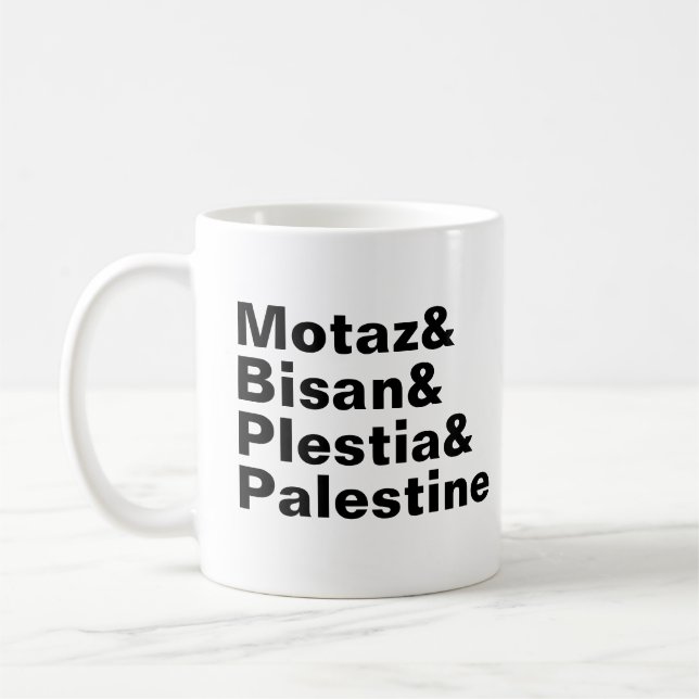 Motaz & Bisan & Plestia & Palestine - freie Presse Kaffeetasse (Links)