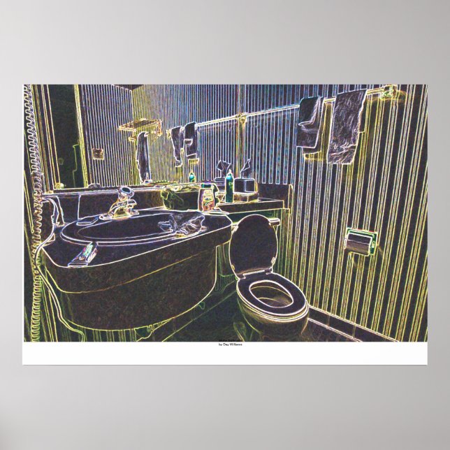 Motel Badezimmer Poster (Vorne)