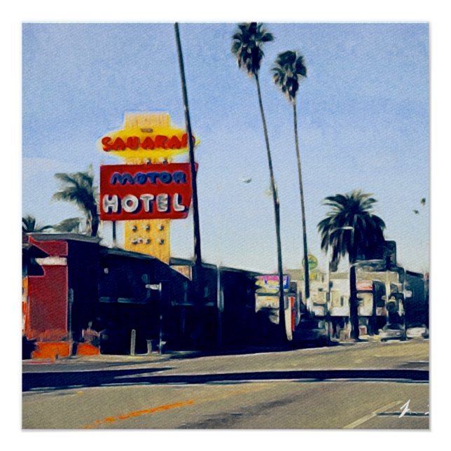 Motel On Sunset Boulevard poster parfait (Devant)