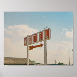 Motel Sign Vintag Fotografie Poster