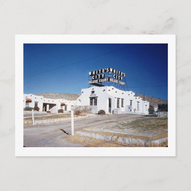 Motel, White's City, New Mexico Vintag Postkarte (Vorderseite)
