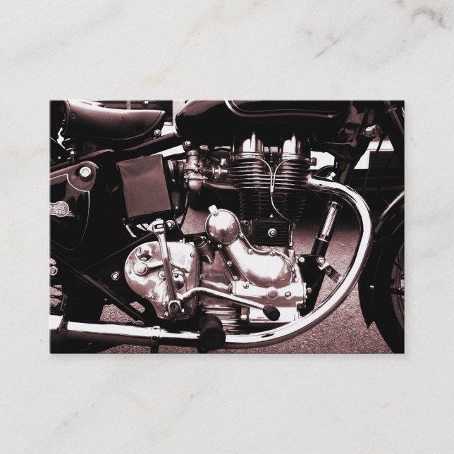 Moteur classique de motocyclette, mini carte photo (Devant)