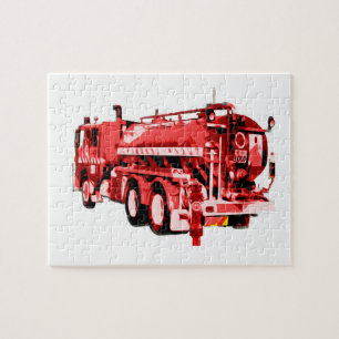 Moteur de feu peint à l'huile rouge, Puzzle