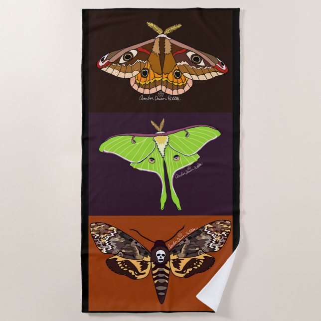 Moth Beach Handtuch (Vorderseite)
