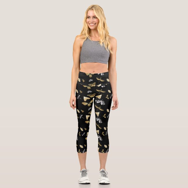 Moth Butterfly Capri Leggings (Vorderseite)