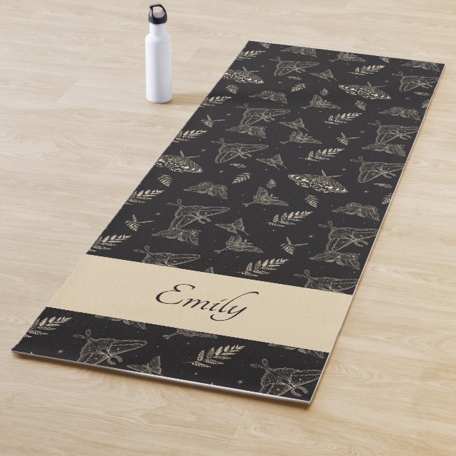 Moth Butterfly Celestial Pattern Yoga Mat Yogamatte (Beispiel)