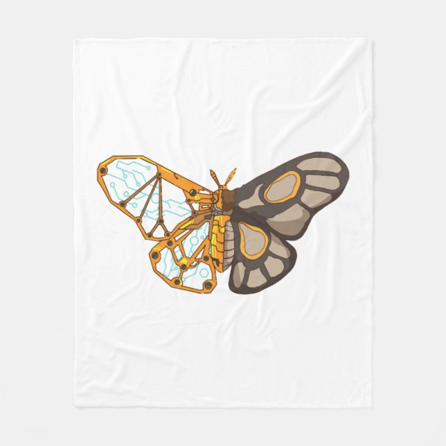 Moth Butterfly Dragonfly Insekt Fleecedecke (Vorderseite)