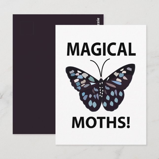 Moth Butterfly Magic Moths Postkarte (Vorne/Hinten)