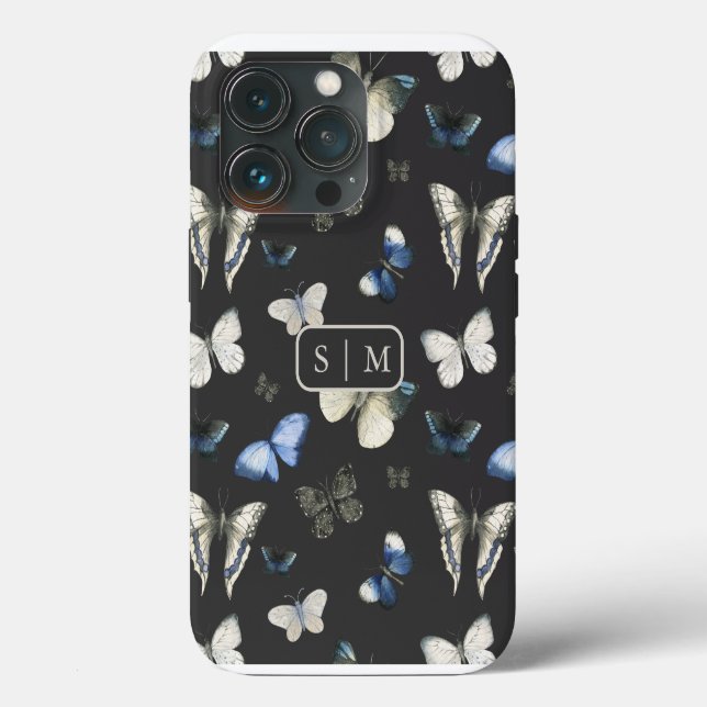 Moth Butterfly-Muster Case-Mate iPhone Case (Rückseite)