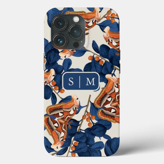 Moth Butterfly-Muster Case-Mate iPhone Case (Rückseite)
