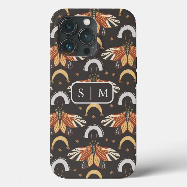 Moth Butterfly-Muster Case-Mate iPhone Case (Rückseite)