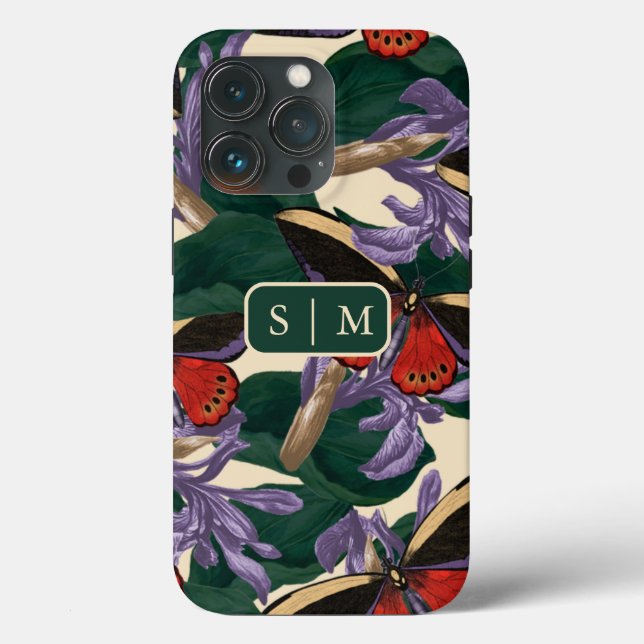 Moth Butterfly-Muster Case-Mate iPhone Case (Rückseite)