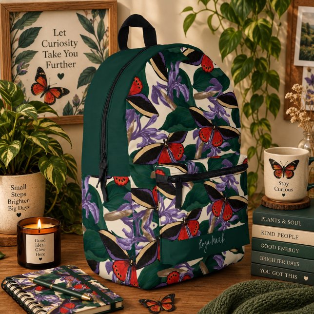 Moth Butterfly Pattern Bedruckter Rucksack (Von Creator hochgeladen)