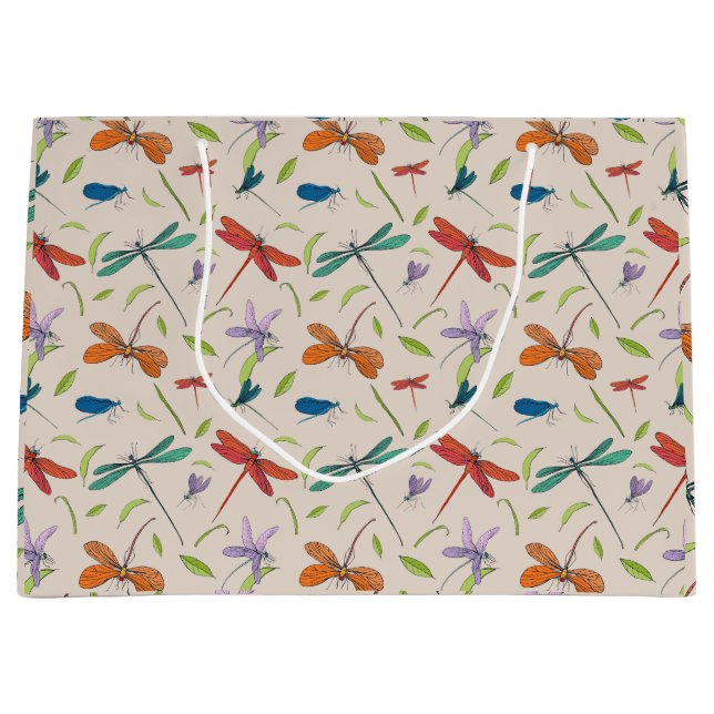 Moth Butterfly Pattern Große Geschenktüte (Vorderseite)