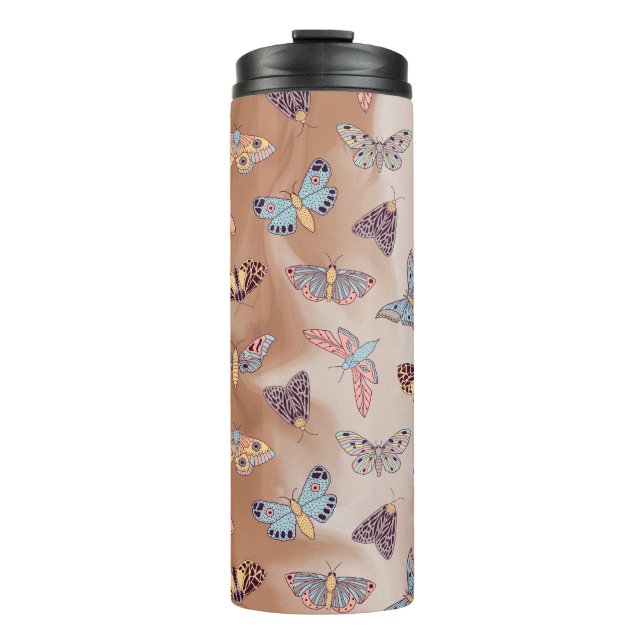 Moth Butterfly Pattern Thermosbecher (Vorderseite)