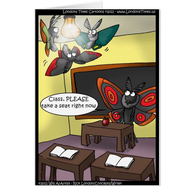 Moth Élémentaire École Funky Cartes Cadeaux Tee -  (Devant)