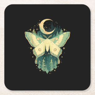 Moth Fairycore Goblincore Whimsigoth Cottagecore Rechteckiger Pappuntersetzer