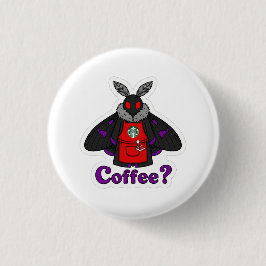 Moth Full Of Coffee Christmas Edition Button