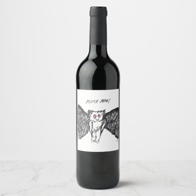 Moth Man Wine Label Weinetikett (Vorderseite)