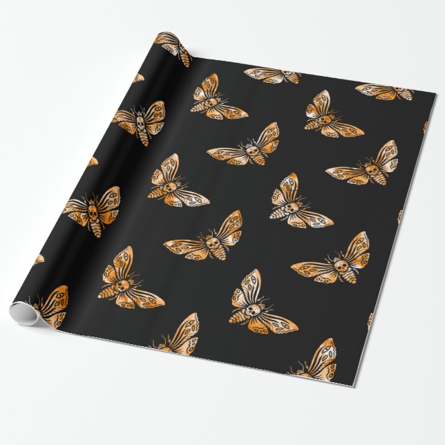 Moth-Muster des Todes Geschenkpapier (Ungerollt)
