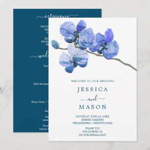 Moth Orchid Wedding Program Einladung