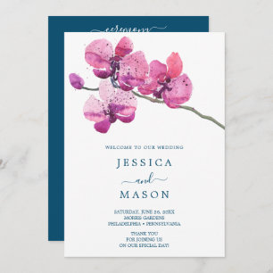 Moth Orchid Wedding Programme