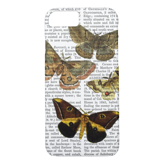 Moth Plate 4 Case-Mate iPhone Hülle (Rückseite)