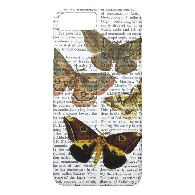 Moth Plate 4 Case-Mate iPhone Hülle (Rückseite)