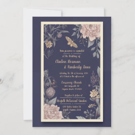 Moth, Rose & Thistle Wedding Einladung