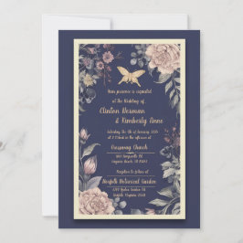 Moth, Rose & Thistle Wedding Einladung II