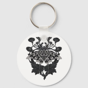 Moth Talisman - Whimsigoth Zeichnend - Weiße Versi Schlüsselanhänger