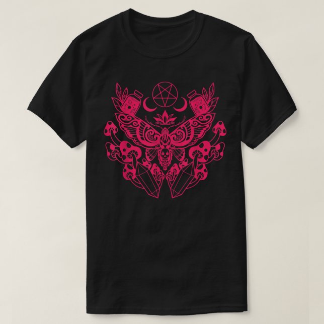 Moth Viking Pagan Wicca T-Shirt (Design vorne)