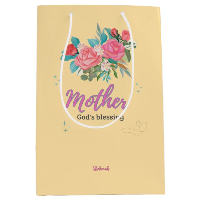Mother, A Blessing from God Mittlere Geschenktüte (Vorderseite)