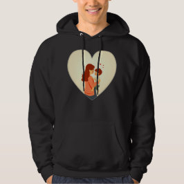 Mother and Child Love Illustration – Warm camiseta Hoodie