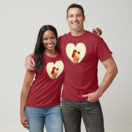 Mother and Child Love Illustration – Warm Family T-Shirt
